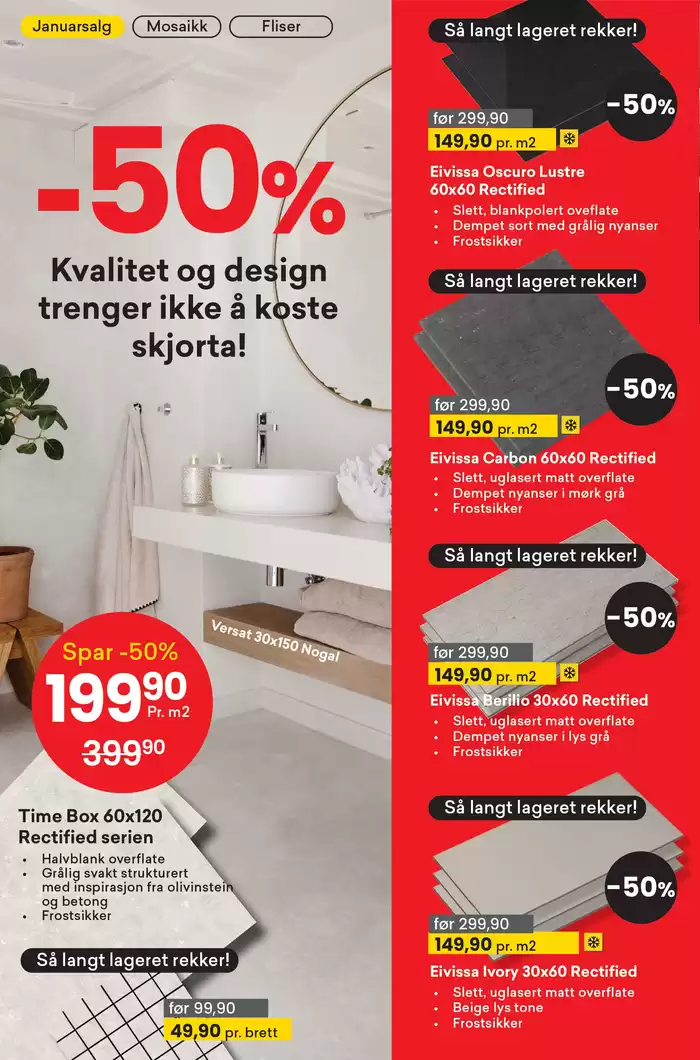 Right Price Tiles-katalog i Haugesund | Januarsalg | 3.1.2025 - 2.2.2025