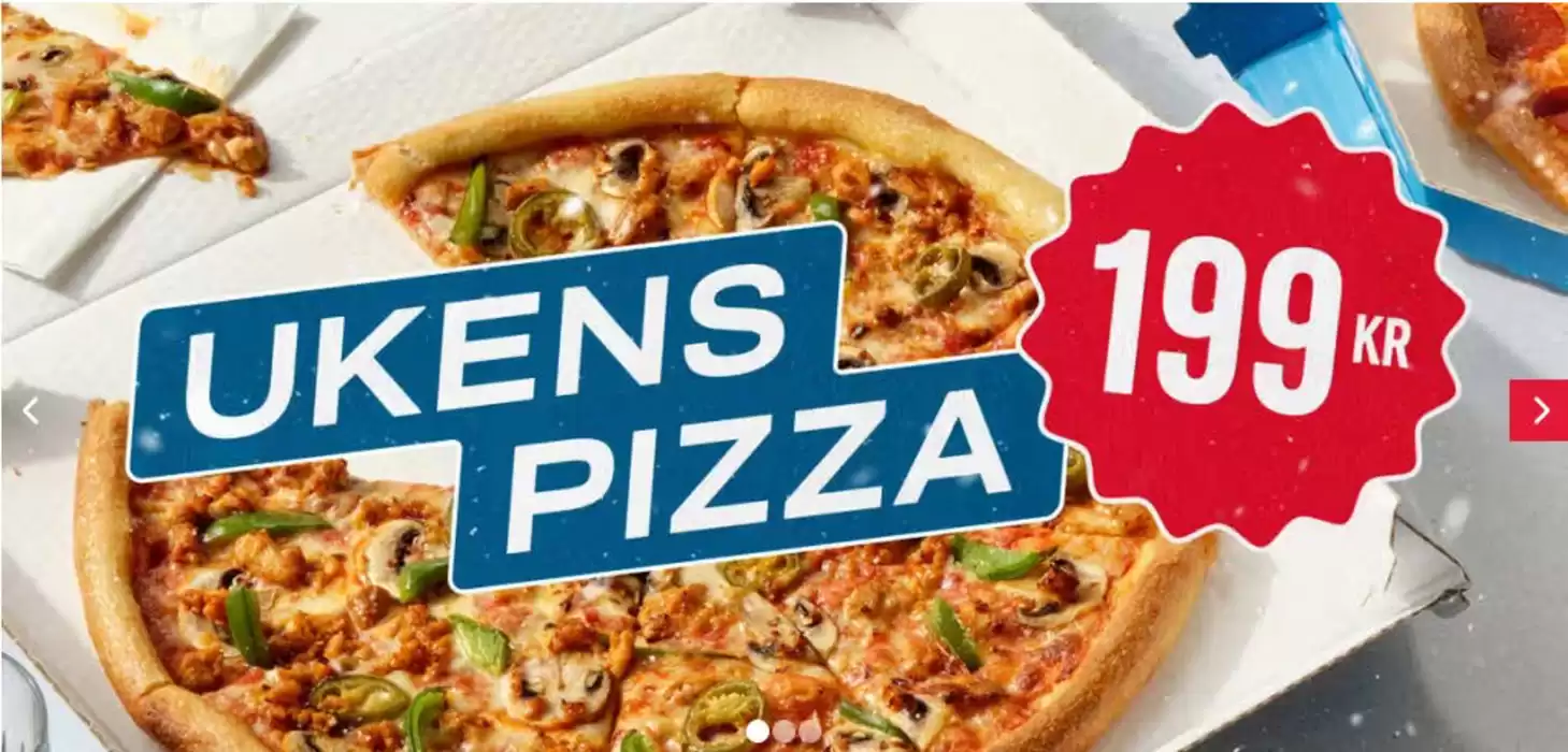 Domino's Pizza-katalog i Sandefjord | Ukens Pizza | 22.1.2025 - 5.2.2025