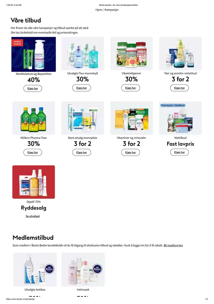 Boots Apotek-katalog | Våre tilbud | 20.1.2025 - 3.2.2025