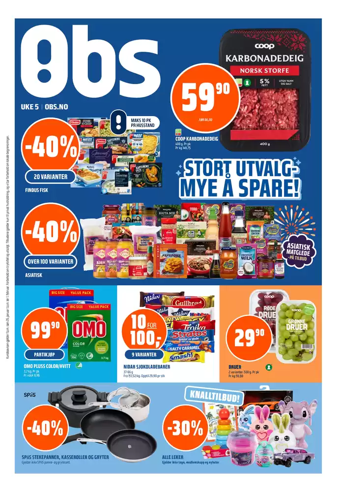 Obs-katalog i Sandefjord | Spar nå med våre tilbud | 28.1.2025 - 11.2.2025