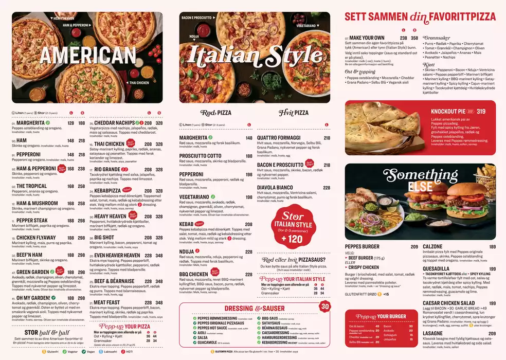 Peppes Pizza-katalog i Sandefjord | Sett Sammen Din Favorittpizza | 31.1.2025 - 28.2.2025