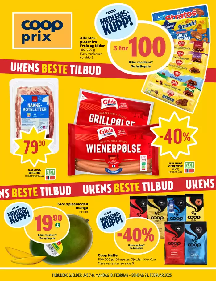 Coop Prix-katalog i Frøya | Eksklusive tilbud for våre kunder | 10.2.2025 - 16.2.2025