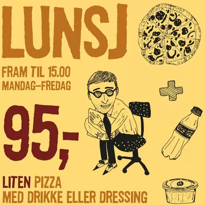 Tilbud fra Restauranter og caféer i Stavanger | Lunsj de Pizzabakeren | 6.3.2025 - 20.3.2025