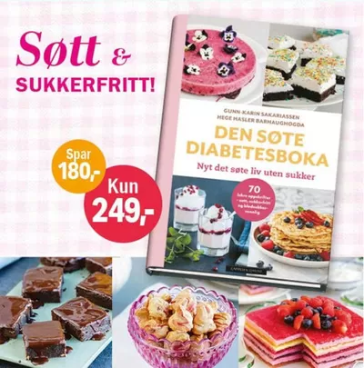 Tilbud fra Bøker og kontor i Ski | Søtt & sukkerfritt! de Tanum | 6.3.2025 - 20.3.2025