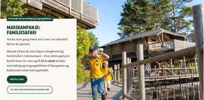 Tilbud fra Barn og leker i Kristiansand | 15% rabatt på overnatting og inngangsbilletter de Dyreparken | 7.3.2025 - 31.3.2025