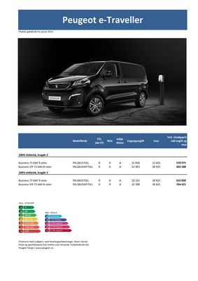 Peugeot-katalog i Bergen | Last ned prisliste for Peugeot e-Traveller | 30.10.2023 - 30.10.2024