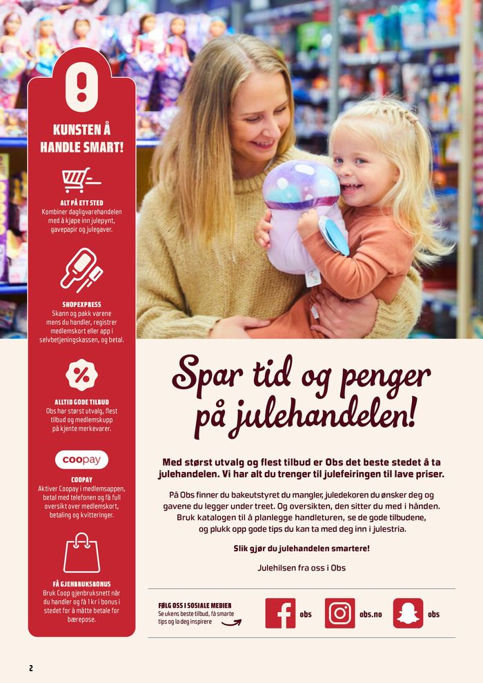 Obs-katalog i Sandvika | Julekatalog 2023 | 13.11.2023 - 25.12.2023