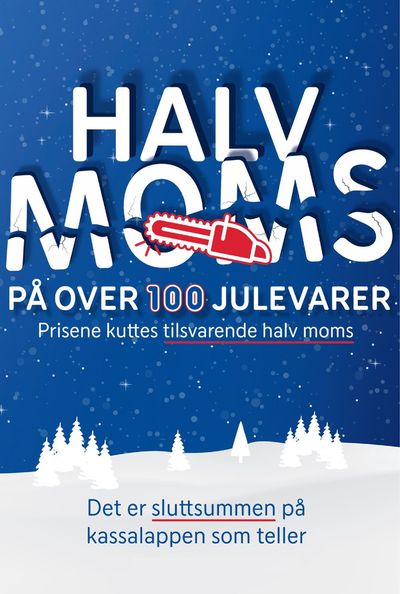 Tilbud fra Supermarkeder i Bergen | Halv Moms på over 100 julevarer de Rema 1000 | 4.12.2023 - 10.12.2023