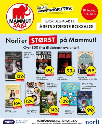 Tilbud fra Bøker og kontor i Drammen | Mammut Salg de Norli | 19.2.2024 - 3.3.2024