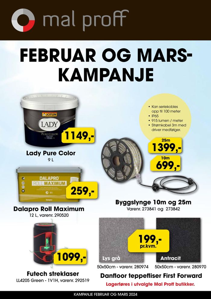 Mal Proff-katalog i Fredrikstad | Februar Og Mars - Kampanje | 16.2.2024 - 31.3.2024