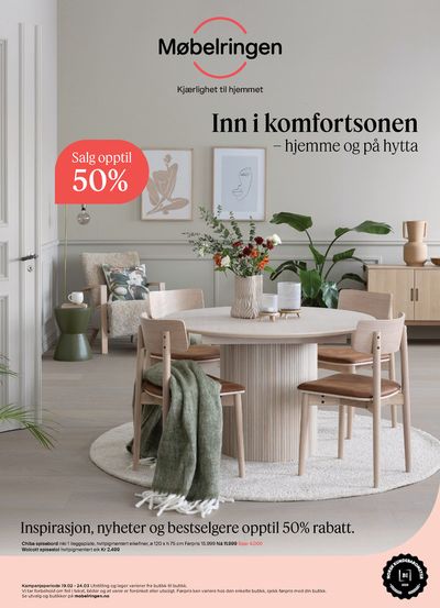 Møbelringen-katalog i Tønsberg | Inspirasjon, nyheter og bestselgere opptil 50% rabatt | 19.2.2024 - 24.3.2024