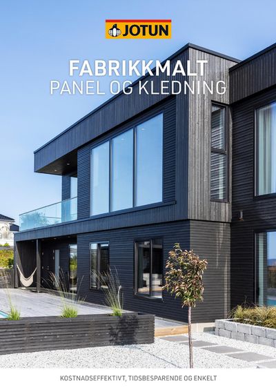 Tilbud fra Bygg og hage i Drammen | Fabrikkmalt panel og kledning de Jotun | 22.2.2024 - 29.2.2024