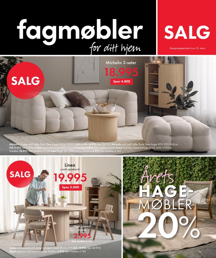 Fagmøbler-katalog i Åkrehamn | Fagmøbler for ditt hje | 1.3.2024 - 31.3.2024