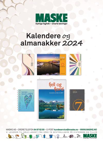 Tilbud fra Elektronikk og hvitevarer i Bodø | Kalendere og almanakker 2024 de Maske | 26.3.2024 - 30.9.2024