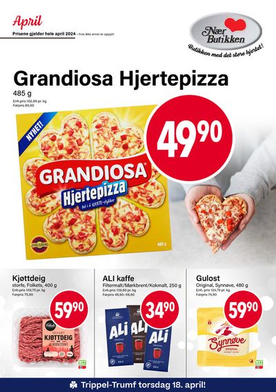 Tilbud fra Supermarkeder i Trondheim | Nærbutikken April de Nærbutikken | 2.4.2024 - 30.4.2024