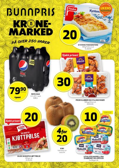 Tilbud fra Supermarkeder i Oppdal | Bunnpris Krone Marked ! de Bunnpris | 9.4.2024 - 23.4.2024