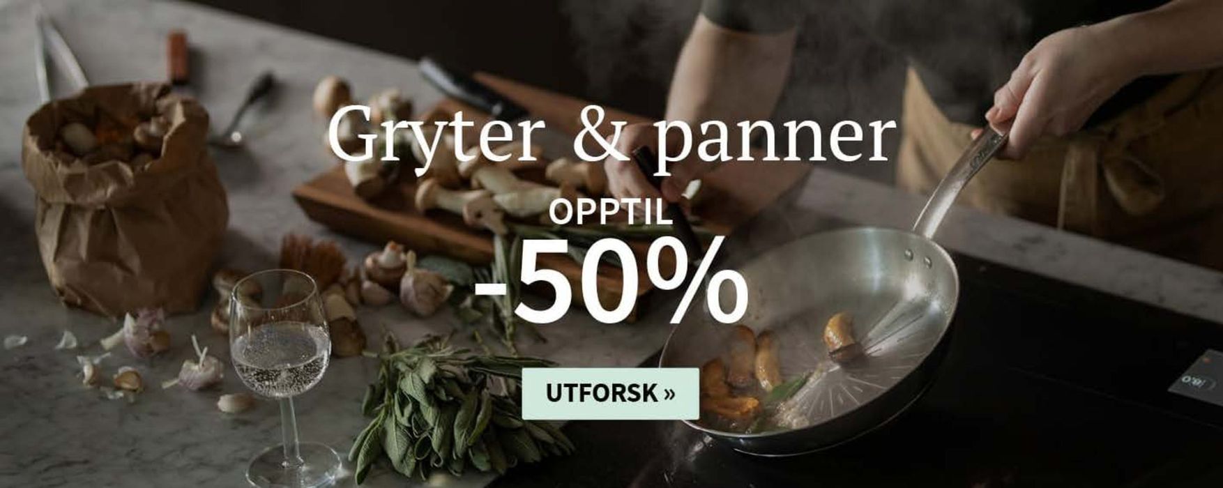 Tilbords-katalog i Porsgrunn | Gryter & panner OPPTIL -50% | 12.4.2024 - 19.4.2024