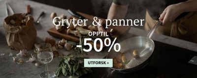 Tilbud fra Hjem og møbler i Sandvika | Gryter & panner OPPTIL -50% de Tilbords | 12.4.2024 - 19.4.2024