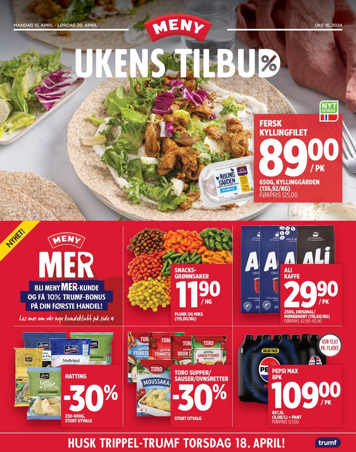 Meny-katalog i Arendal | Ukens Tilbud | 14.4.2024 - 28.4.2024