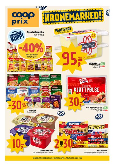 Tilbud fra Supermarkeder i Larvik | Coop Prix Kundeavis de Coop Prix | 15.4.2024 - 28.4.2024