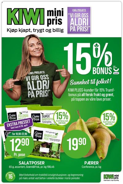 Tilbud fra Supermarkeder | Kiwi Kjøp kjapt, trygt og billig de Kiwi | 15.4.2024 - 21.4.2024