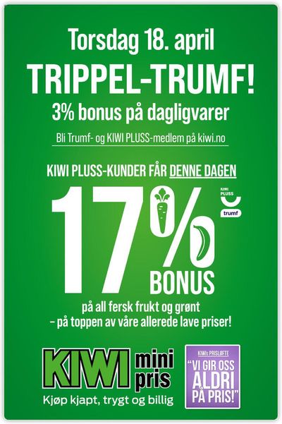 Tilbud fra Supermarkeder i Kragerø | Kiwi Kundeavis de Kiwi | 15.4.2024 - 21.4.2024