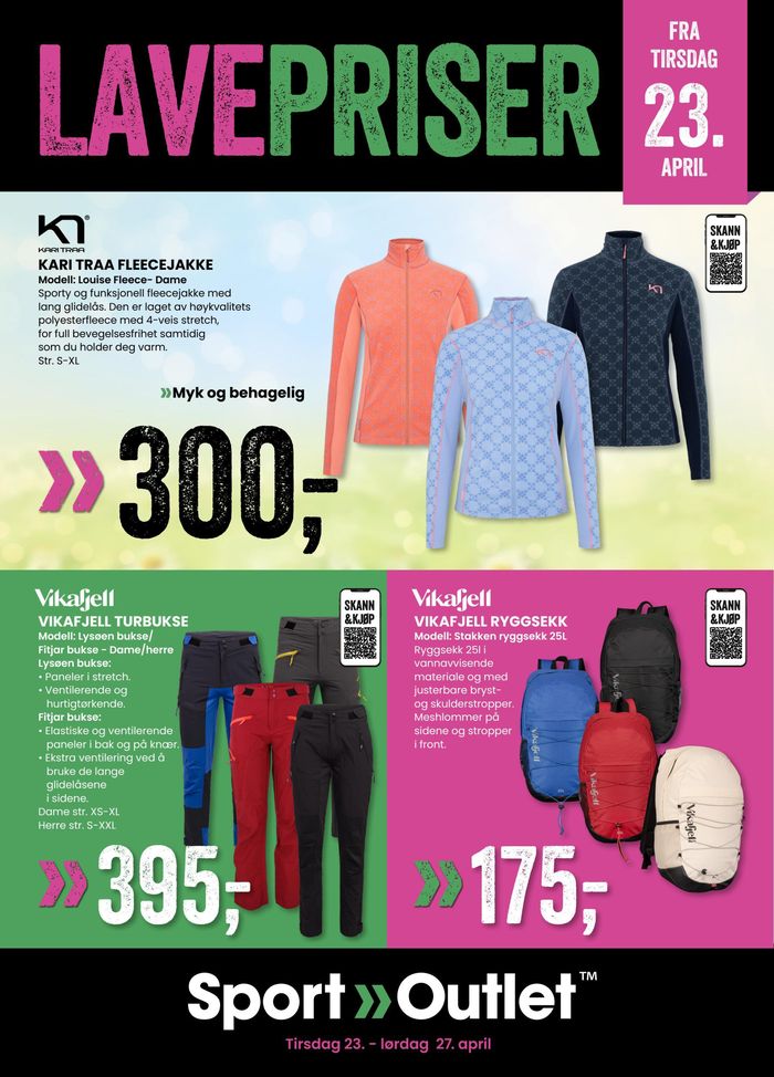 Sport Outlet-katalog i Arendal | Folder Sport Outlet | 23.4.2024 - 7.5.2024