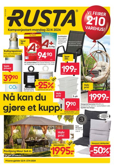 Tilbud fra Hjem og møbler i Haugesund | Rusta tarjoukset de Rusta | 23.4.2024 - 7.5.2024