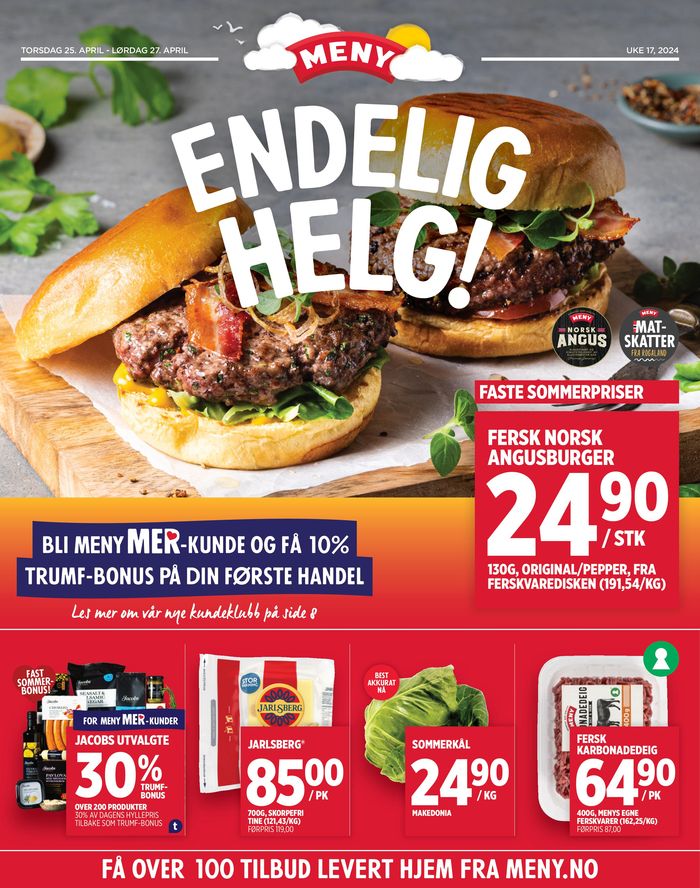 Meny-katalog i Kristiansand | Meny Endelig Helg! | 25.4.2024 - 9.5.2024