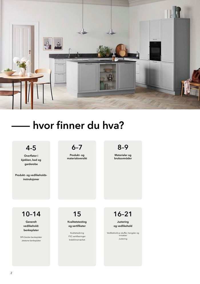 kvik kjøkken-katalog i Larvik | kvik kjøkken Instruksjoner for bruk og vedlikehold. | 26.4.2024 - 10.5.2024