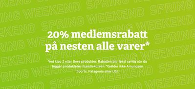 Tilbud fra Sport og Fritid i Sandvika | 20% medlemsrabatt på nesten alle varer de Sportsnett | 26.4.2024 - 3.5.2024