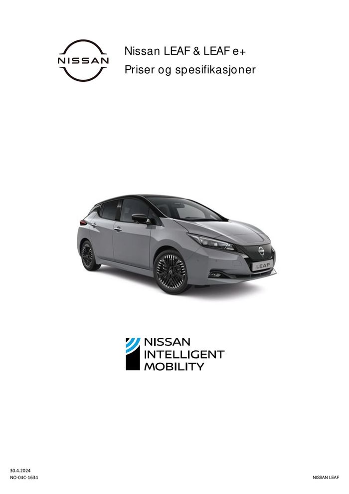 Nissan-katalog i Egersund | Nissan LEAF | 1.5.2024 - 1.5.2025