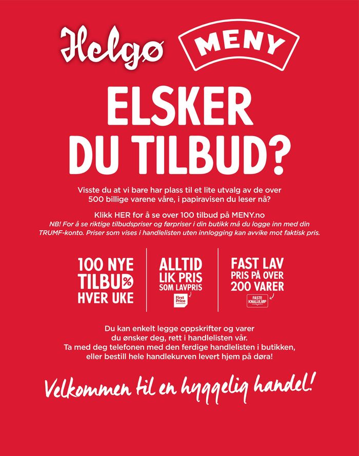 Meny-katalog i Stavanger | Helgø! | 2.5.2024 - 16.5.2024