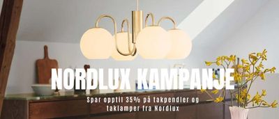 Tilbud fra Hjem og møbler | Spar opptil 35% på takpendler og taklamper fra Nordlux de Lightup | 3.5.2024 - 17.5.2024
