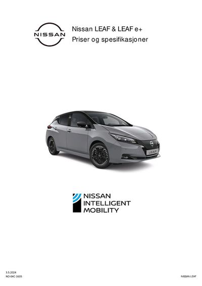 Nissan-katalog i Sogndal (Sogn og Fjordane) | Nissan LEAF | 4.5.2024 - 4.5.2025