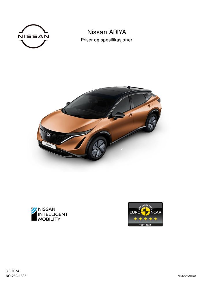 Nissan-katalog i Mo i Rana | Nissan ARIYA | 4.5.2024 - 4.5.2025