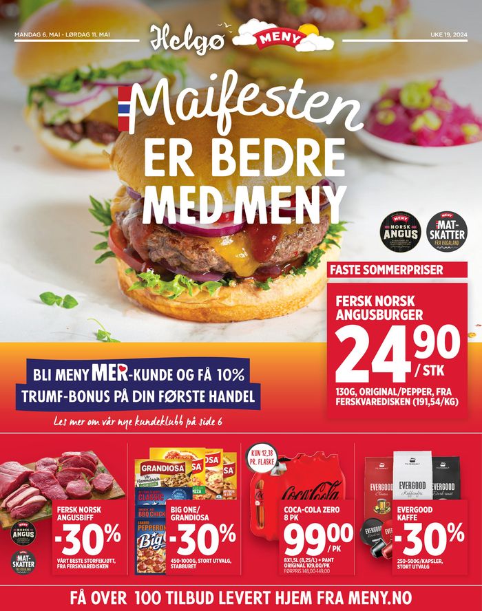 Meny-katalog i Stavanger | Helgø Maifesten | 5.5.2024 - 19.5.2024