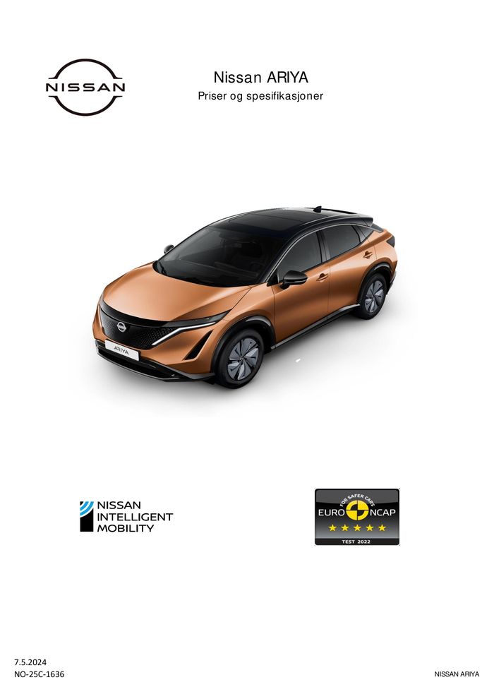 Nissan-katalog i Sandnes | Nissan ARIYA | 8.5.2024 - 8.5.2025