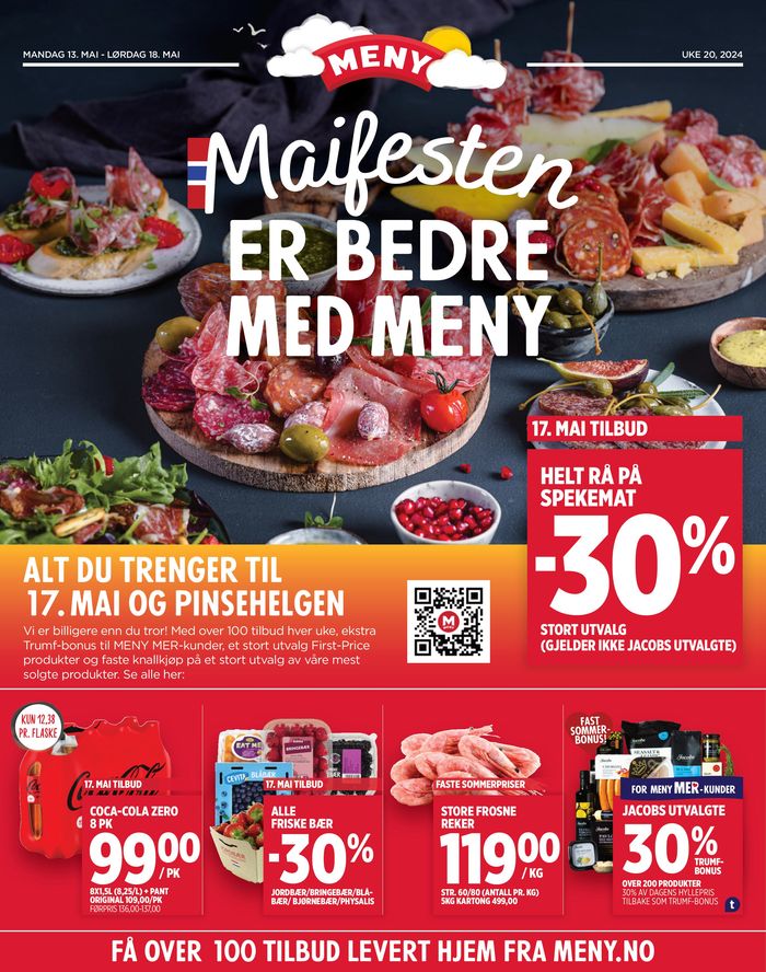 Meny-katalog i Hønefoss | Maifesten | 12.5.2024 - 26.5.2024