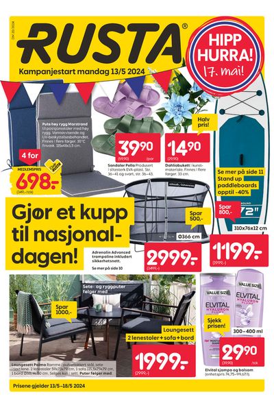 Tilbud fra Hjem og møbler i Sandefjord | Rusta tarjoukset de Rusta | 13.5.2024 - 27.5.2024