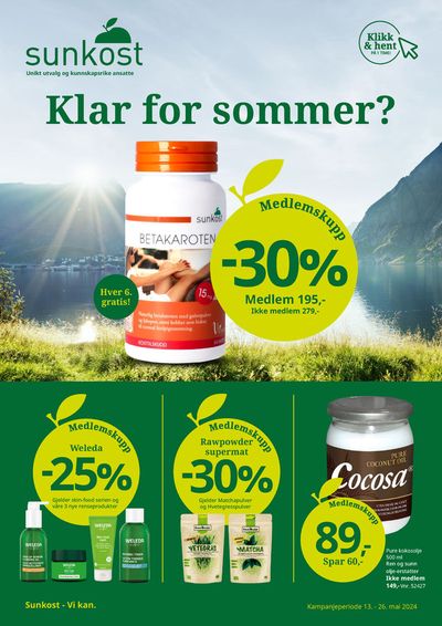 Tilbud fra Helse og skjønnhet i Drøbak | Klar for sommer? de Sunkost | 13.5.2024 - 27.5.2024