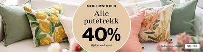 Tilbud fra Hjem og møbler i Tønsberg | Alle putetrekk 40%  de Kremmerhuset | 13.5.2024 - 2.6.2024