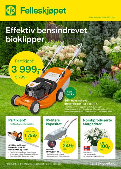 Felleskjøpet-katalog i Manger | Effektiv bensindrevet bioklipper | 21.5.2024 - 26.5.2024