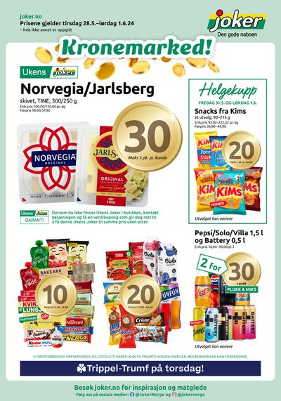Joker-katalog i Årdal | Kronemarked! | 27.5.2024 - 10.6.2024