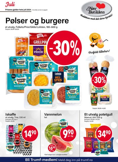 Tilbud fra Supermarkeder i Trondheim | Nærbutikkenkundeavis de Nærbutikken | 5.7.2024 - 31.7.2024