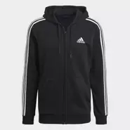 Tilbud: Essentials French Terry 3-Stripes Full-Zip Hettegenser kr 384,45 på Adidas