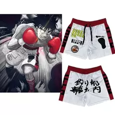Tilbud: Anime Hajime no Ippo Shorts Summer Gyms Quick Drying Sport IPPO Shorts Fitness Exercise Beach Breathable Jogger Casual Shorts kr 62,48 på AliExpress