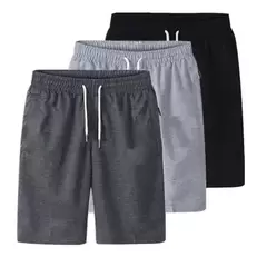 Tilbud: Mens Sports Pocket Solid Drawstring Board Trunk Beach Short Pants Shorts Summer Thin Trousers Zippered Pocket Loose Sweatpants kr 44,43 på AliExpress
