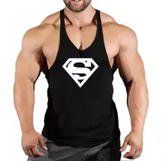 Tilbud: Super man Beast Bat man Gym Tank Top Men Fitness Clothing Bodybuilding Train Stringer Summer Clothing for Male Sleeveless Vest kr 10,76 på AliExpress