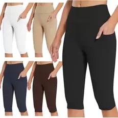 Tilbud: Leggings For Women Knee Length Yoga Shorts for Women Pack Maternity Shorts over The Belly Yoga Women's Yoga Shorts kr 65,22 på AliExpress